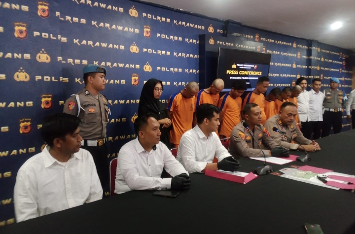 Polres Karawang Amankan Komplotan Curanmor Spesialis Parkiran dengan Kunci Leter T