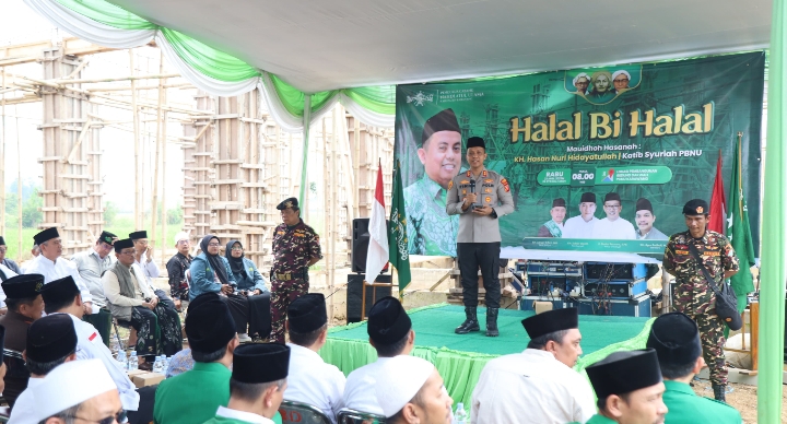 PCNU Karawang Gelar Halal Bihalal dan Mauidhoh Hasanah, Kapolres Ajak Sinergi Jaga Kedamaian