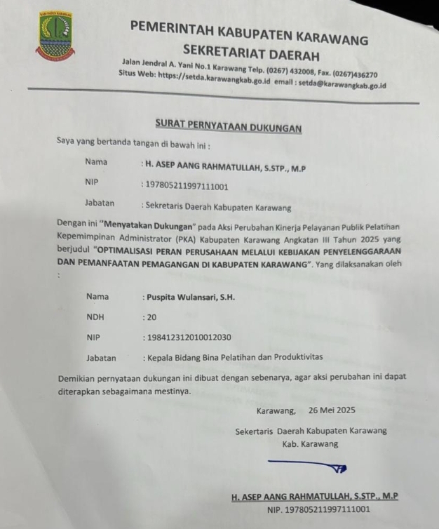 Untuk Mengurangi Angka Pengangguran di Karawang, Pemerintah Keluarkan Perbup Pemagangan