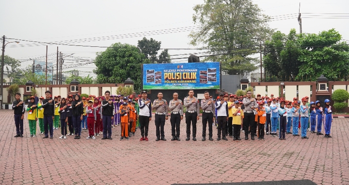 Polres Karawang Gelar Seleksi Polisi Cilik Tingkat Kabupaten, Bentuk Generasi Pelopor Tertib Lalu Lintas