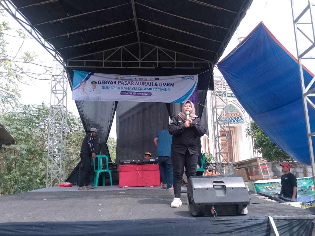 BUMDes Rahayu Gelar Gebyar Pasar Murah dan UMKM di Desa Cikampek Timur