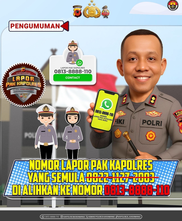 Ini Nomor Layanan Pengsduan “Lapor Pak Kapolres” Baru