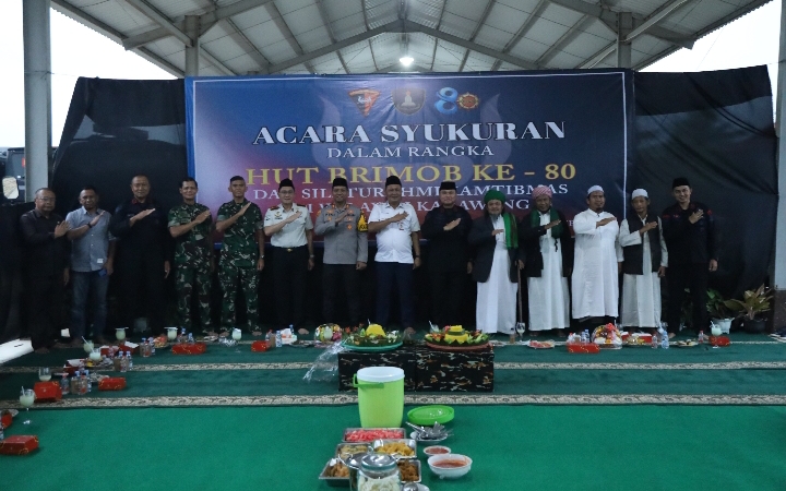 Brimob Gelar Syukuran HUT ke-80, Wujud Sinergi dengan Forkopimda Karawang
