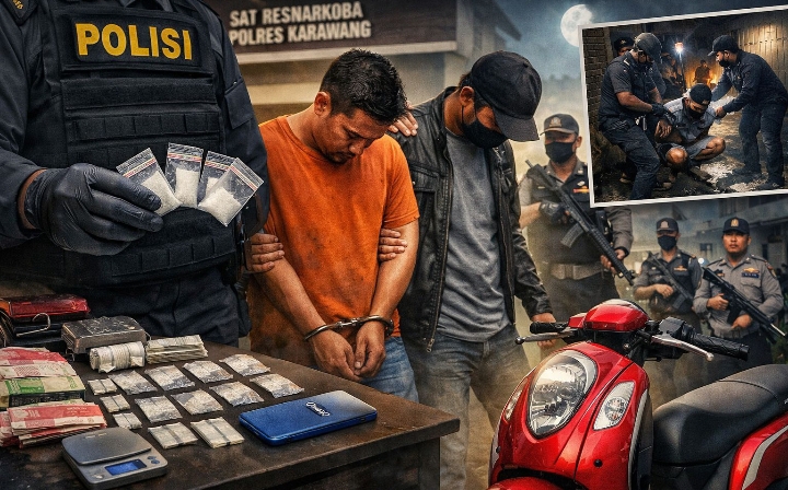 Pengembangan Kasus Lukman yang diamankan di Bangle, Polres Karawang Ringkus Pemasok Sabu di Green Harmony