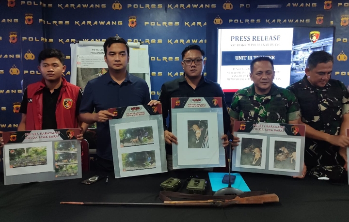 Polres Karawang Tangani Kasus Perburuan Macan Tutul Jawa di Gunung Sanggabuana Karawang