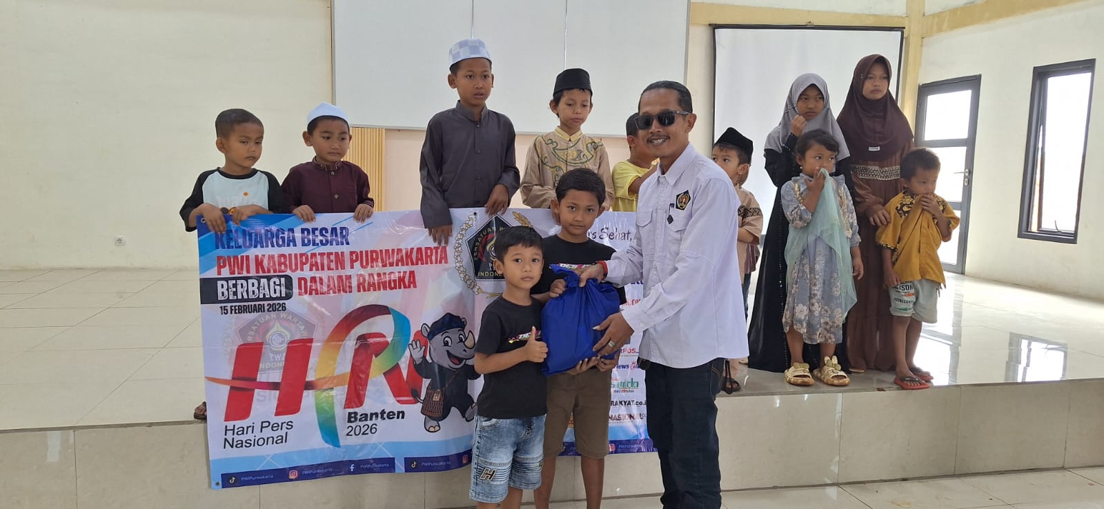 HPN 2026, PWI Purwakarta Hadirkan Senyum Anak Yatim di Cimahi Campaka