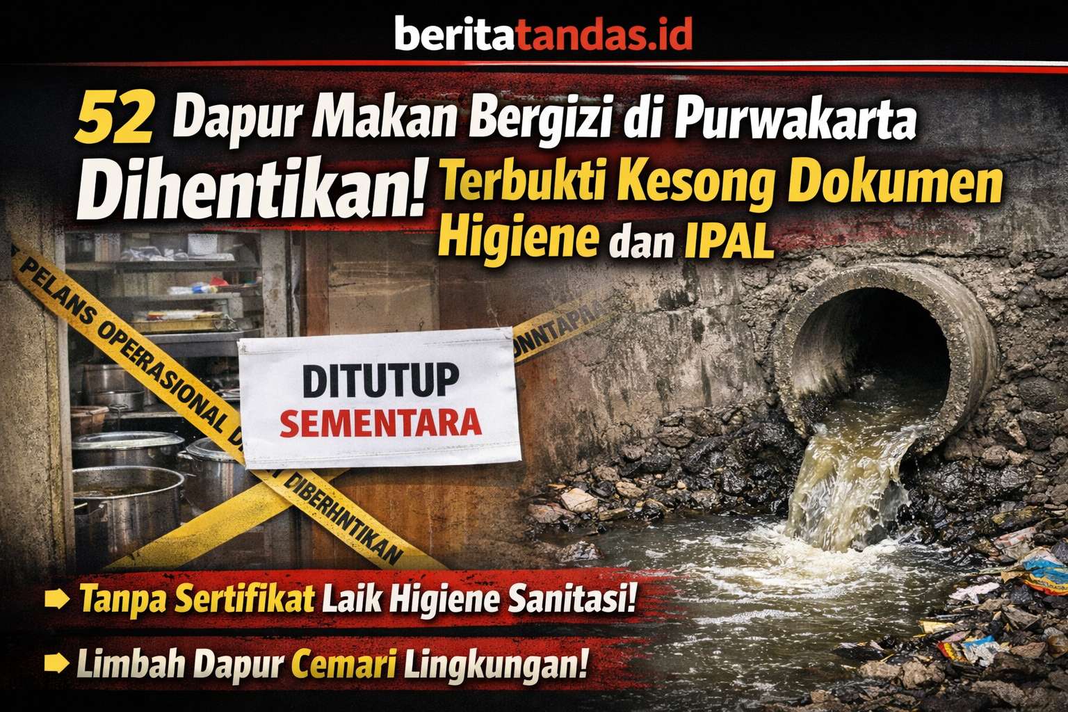 52 Dapur MBG di Purwakarta Disetop! Program Makan Bergizi Tersandung Dokumen Sanitasi dan Limbah