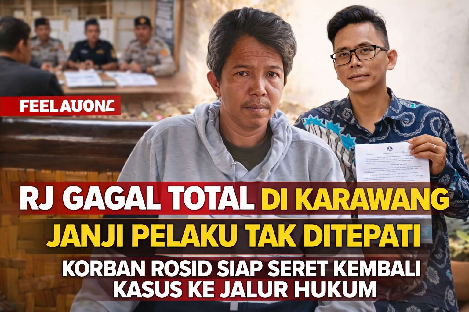 RJ Gagal, Janji Pelaku Tak Ditepati, Korban Rosid Siap Seret Kembali Kasus ke Jalur Hukum