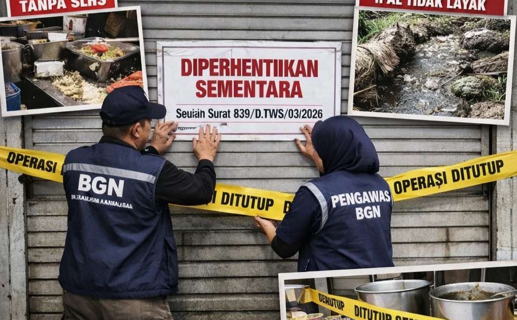 Lima Dapur MBG di Karawang Disetop BGN, Diduga Abaikan Standar Sanitasi dan Pengelolaan Limbah
