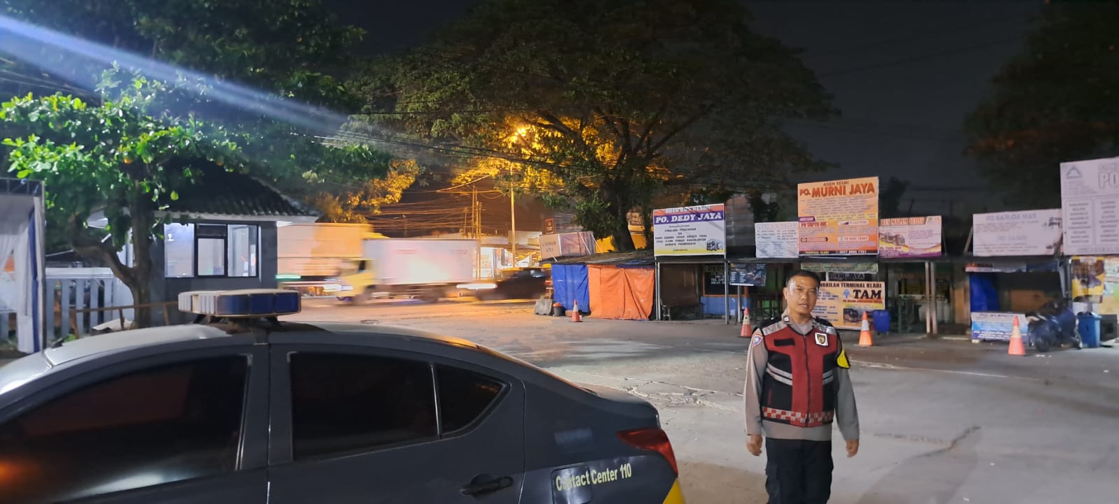 Patroli KRYD Malam, Polsek Klari Sasar Terminal Bus Klari