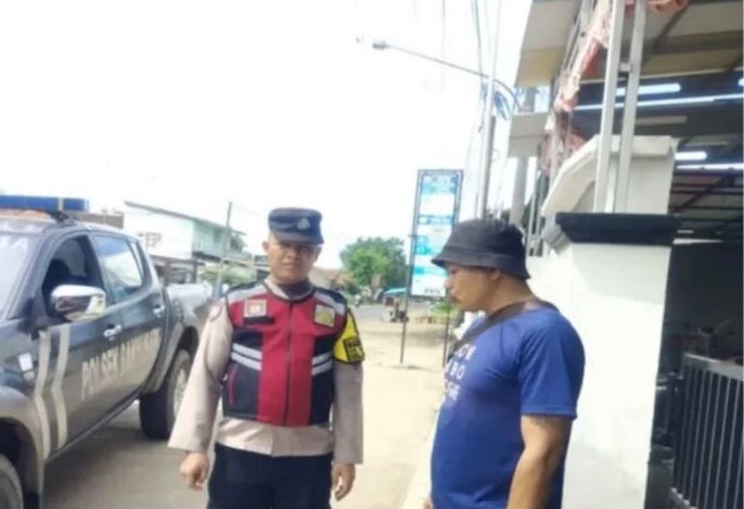Prekat Polsek Banyusari Giat Patroli Jalan Raya Antisipasi Kejahatan