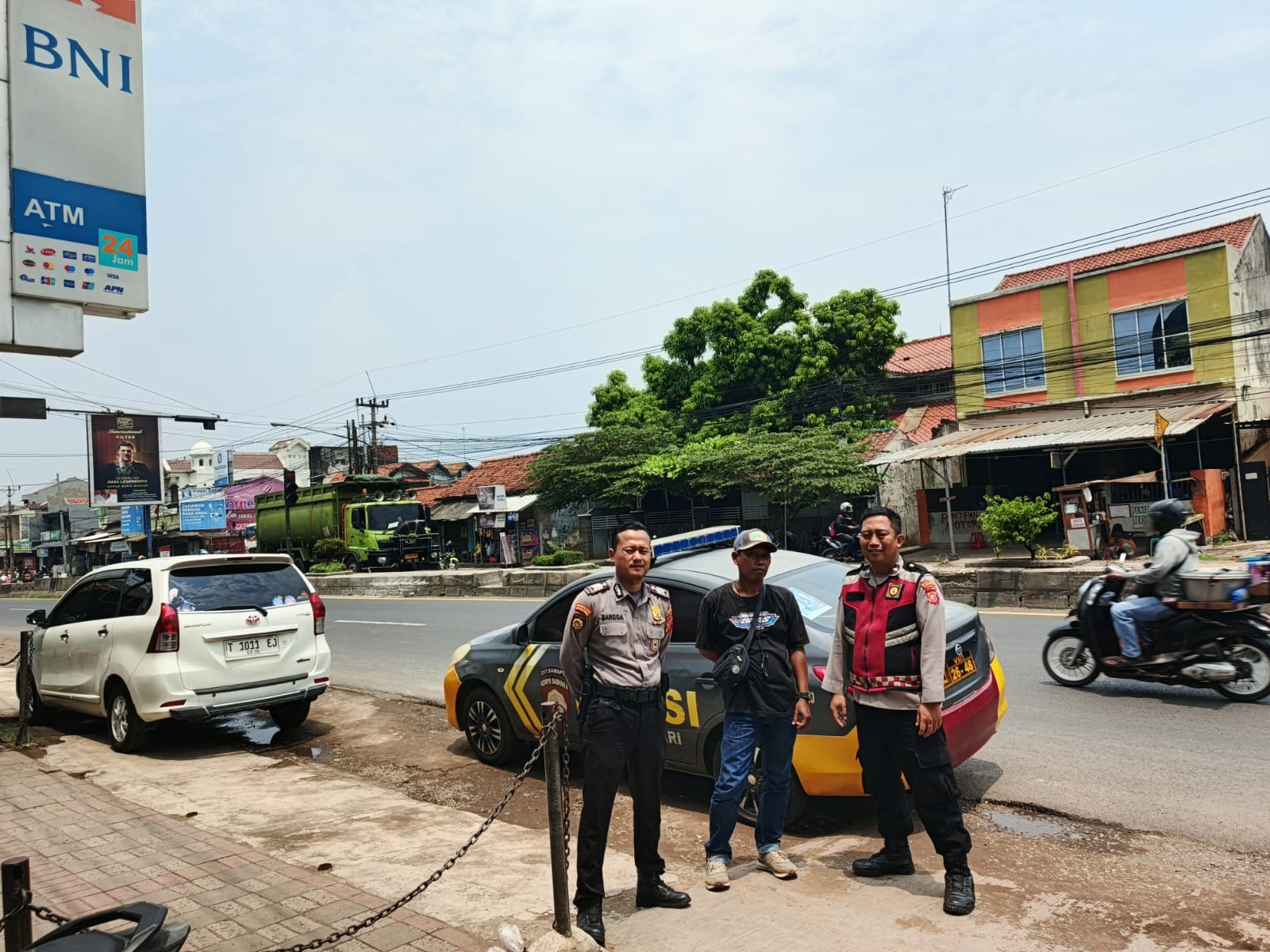 Personil Polsek Klari Pastikan ATM di Bank BNI Aman, Lakukan Patroli Perbankan