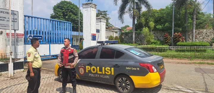 Polsek Klari Patroli KRYD Siang Himbau Kamtibmas kepada Petugas Keamanan