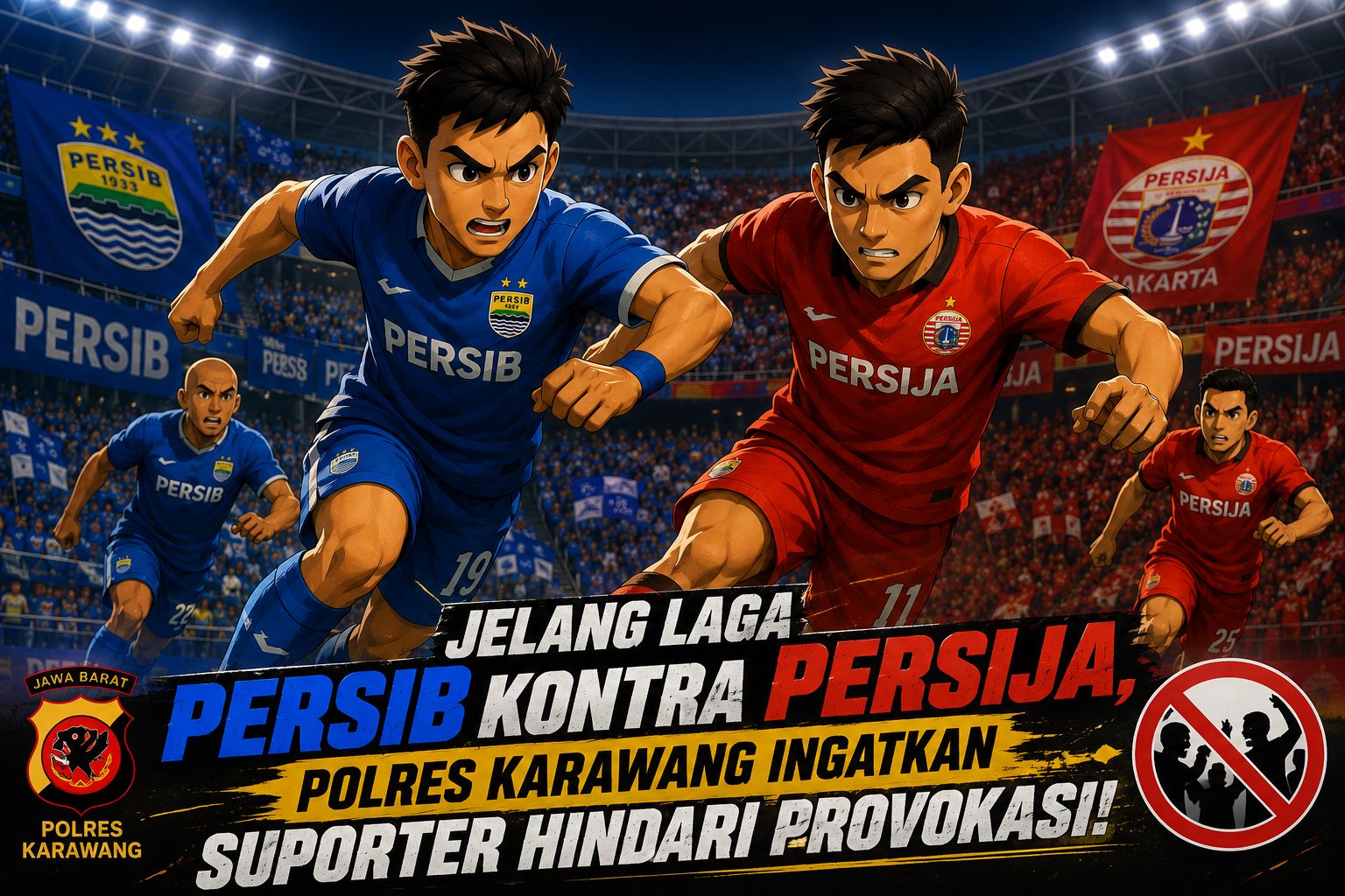 Laga Persija Vs Persib, Kapolres Karawang Himbau Warga dan Suporter Jaga Situasi Kamtibmas Karawang