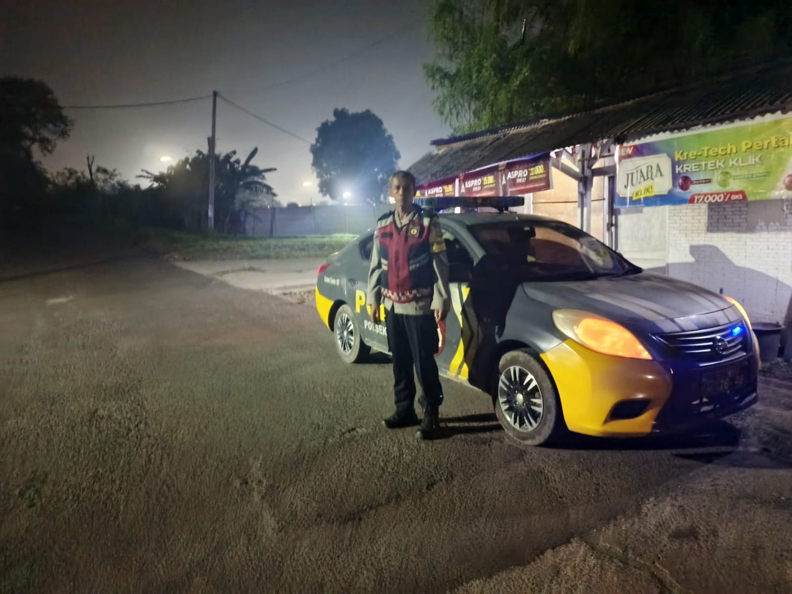 Antisipasi Tindak Kriminalitas, Polsek Klari Lakukan Patroli KRYD Malam Hingga dinihari