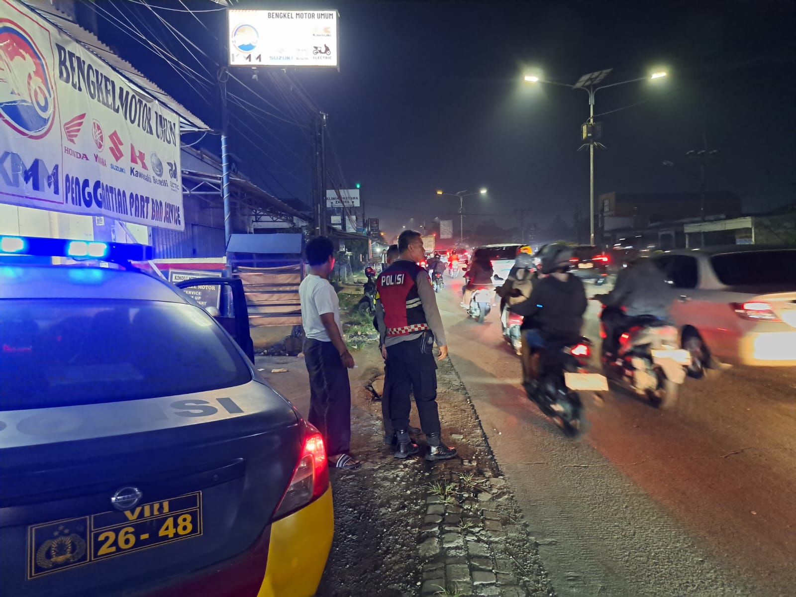 Patroli KRYD Malam Polsek Klari Wujudkan Situasi Kamtibmas di Wilayah Aman dan Kondusif