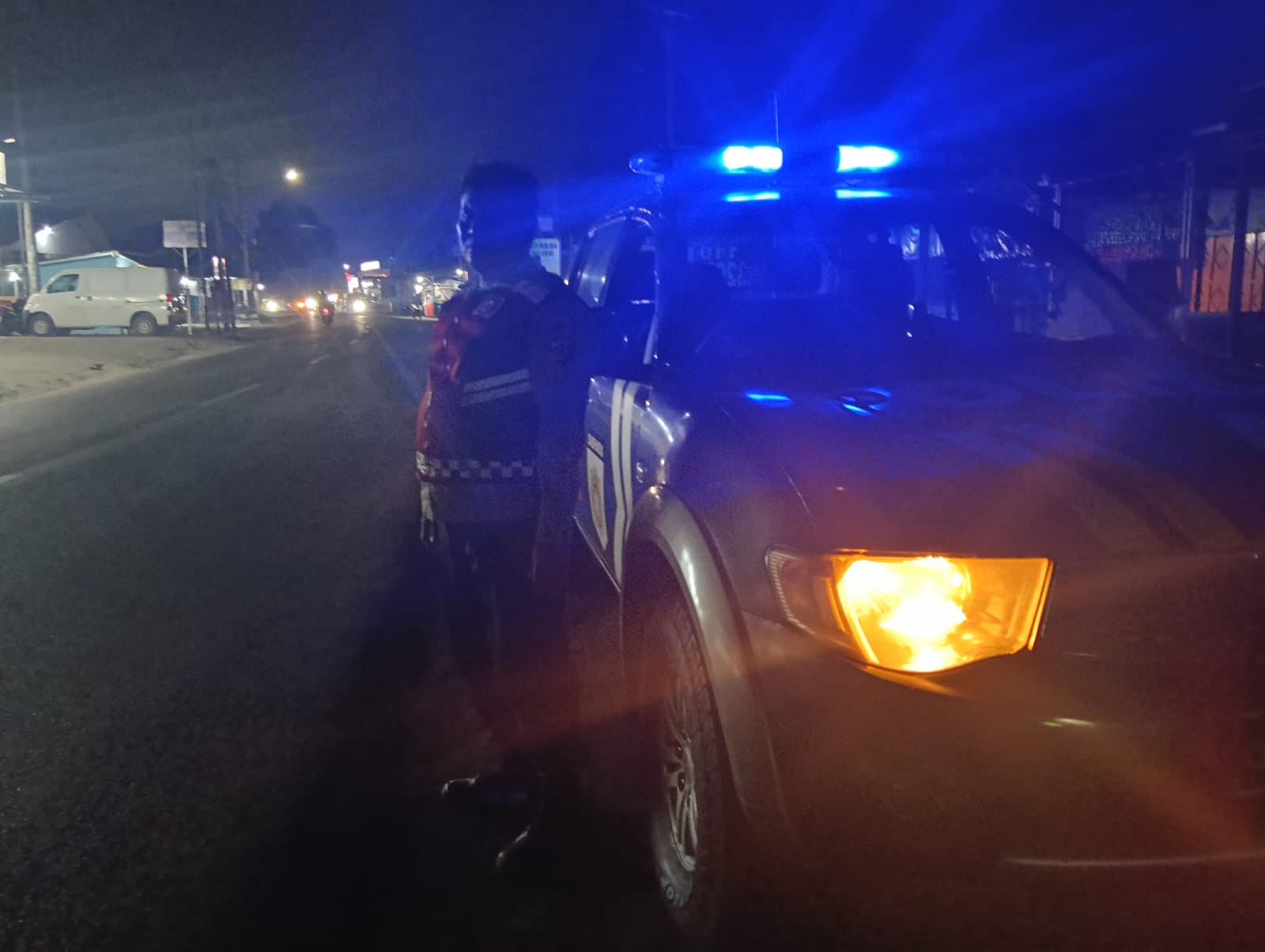 Patroli Polsek Telagasari Susuri Wilayah Perbatasan, Cegah Kejahatan Malam