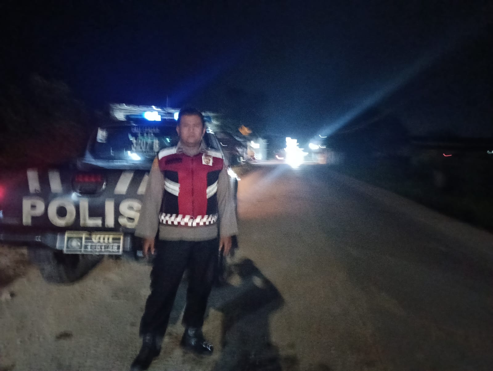 Cegah Gukamtibmas Malam, Patroli Polsek Telagasari Susuri Wilayah Perbatasan