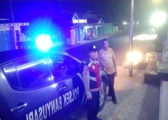 Prekat Polsek Banyusari Giat Patroli Jalan Raya Antisipasi Kejahatan