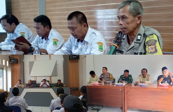 Polsek Klari Melalui Bhabinkamtibmas hadiri rapat minggon desa, Jaga Kondusifitas Jelang Nobar Persib Melawan Persijap