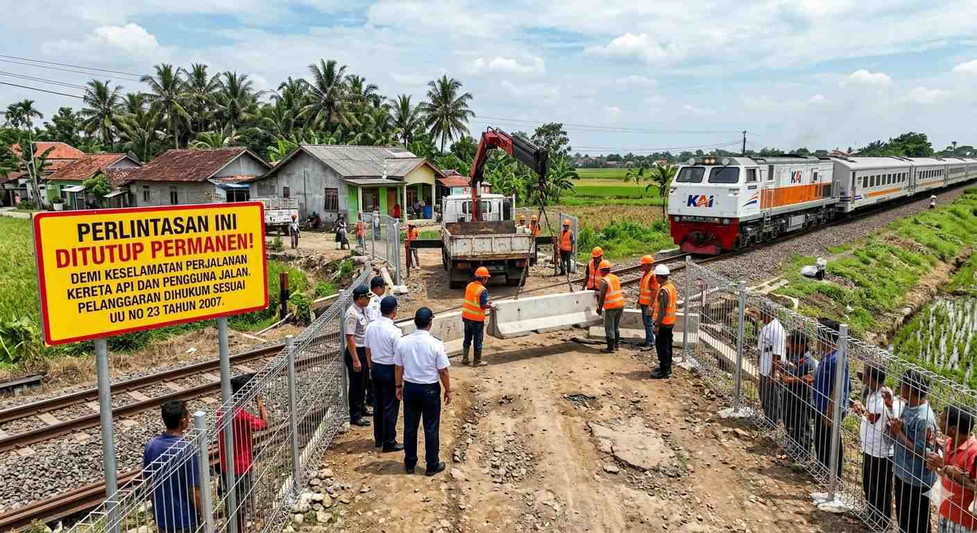 PT. KAI dan Pemkab Karawang Akan Tutup Dua Perlintasan Liar Rawan Kecelakaan