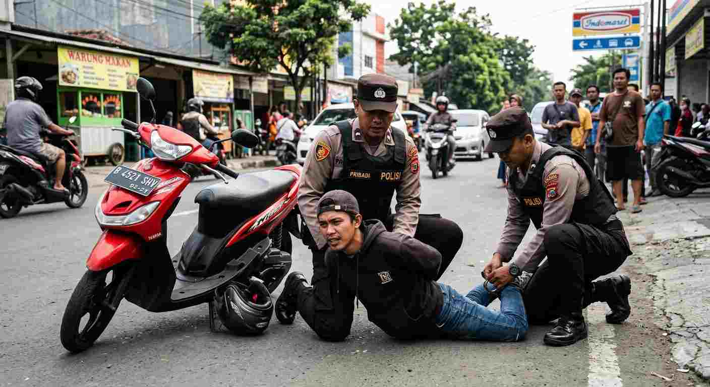 Polsek Telukjambe Timur Ringkus Mahasiswa Pelaku Curanmor di Kontrakan