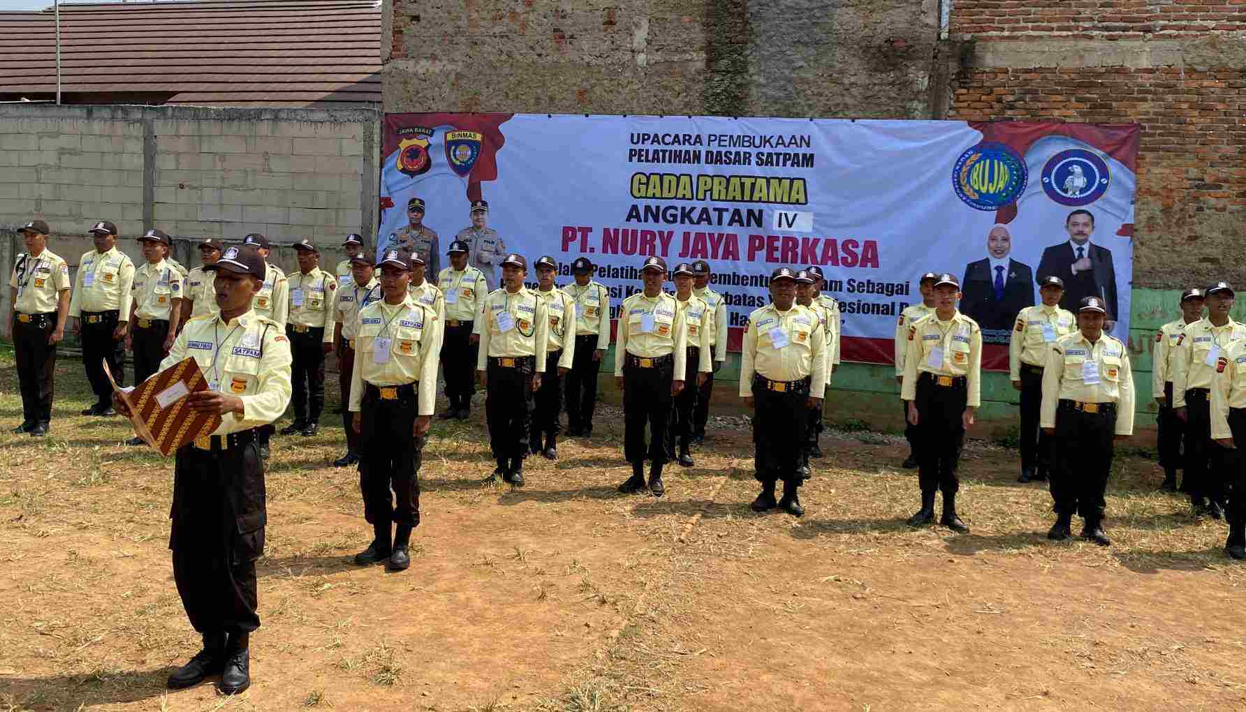 Pusdiklat PT Nury Jaya Perkasa Gelar Pendidikan Satpam Gada Pratama Gelombang IV di Cikampek