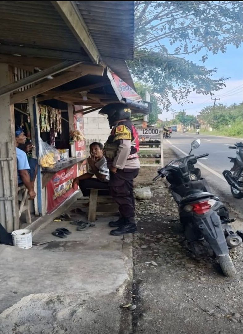 Prekat Polsek Banyusari Giat Patroli Jalan Raya Antisipasi Kejahatan