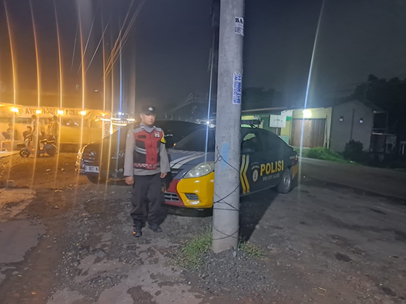 Samapta Polsek Klari Patroli malam Pastikan Wilayah Aman dan Kondusif