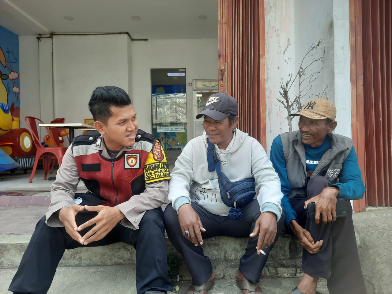Bhabinkamtibmas Polsek Telagasari Sampaikan Pesan Kamtibmas Antisipasi C3