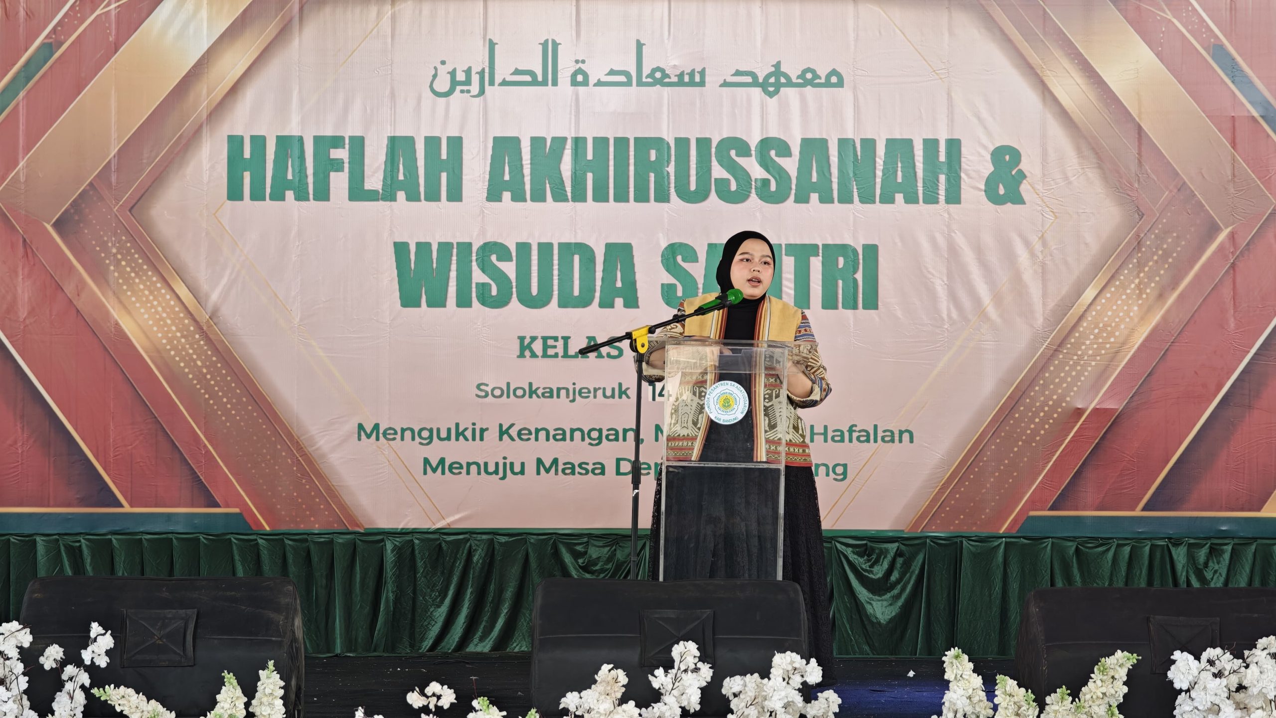 Hadiri Haflah Akhirussanah Pondok Pesantren Sa’adatuddaroin, Humaira Apresiasi Perjuangan dan Prestasi Santri