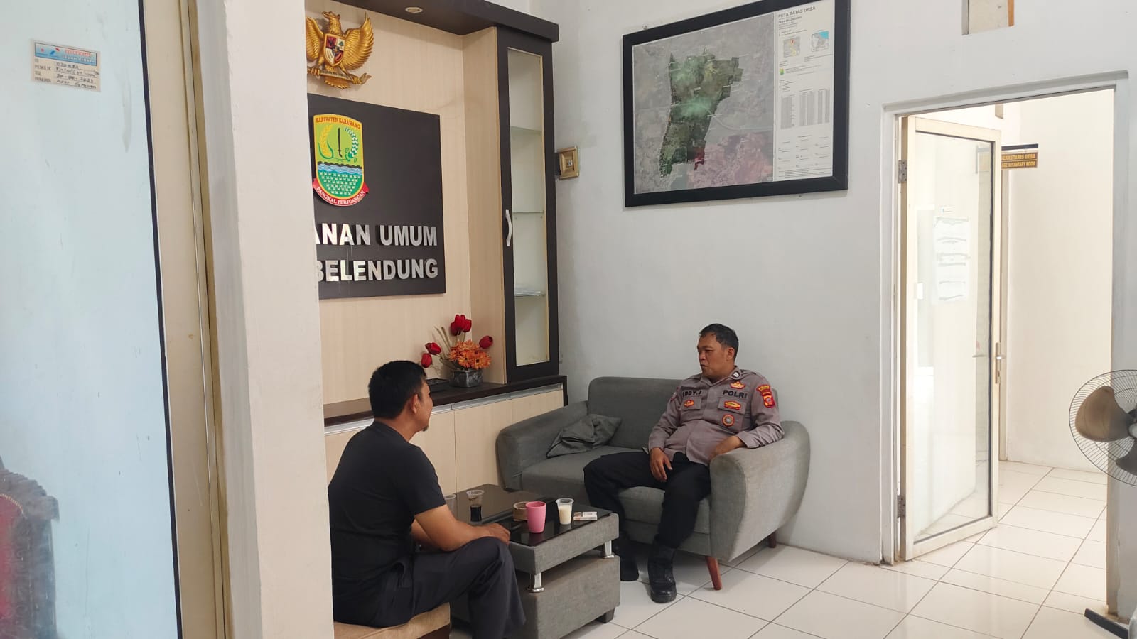 Polisi Klari Giat Sosialisasi Kamtibmas di Kantor Desa Belendung