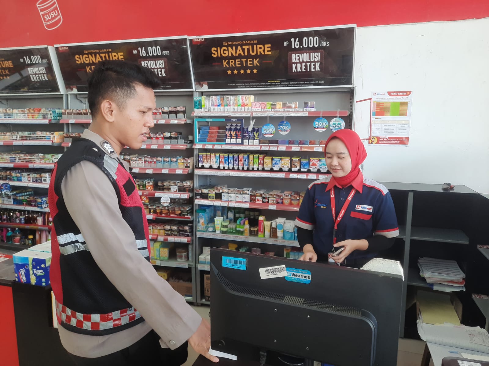 Antisipasi Gukamtibmas, Poslek Telagasari Gelar Patroli di Sekitar Pertokoan
