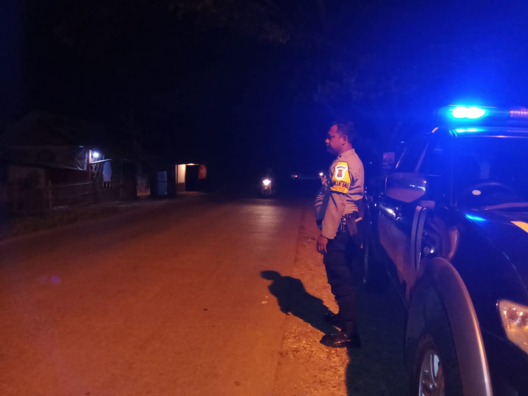 Personil Polsek Telagasari Laksanakan Patroli Malam di Titik Rawan Guna Jaga Kamtibmas