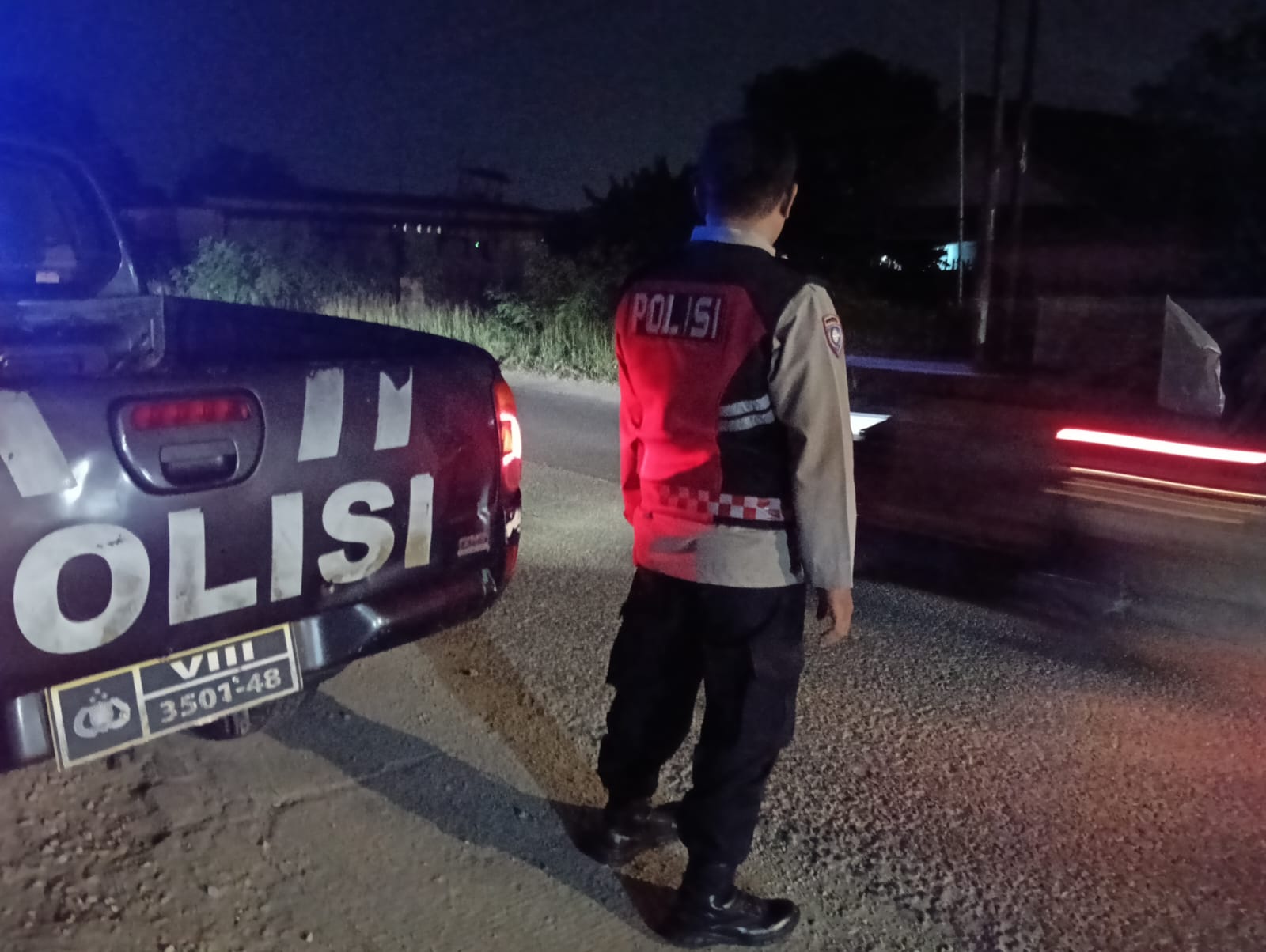 Polsek Telagasari Jaga Wilayah Perbatasan Cegah Gukamtibmas Malam