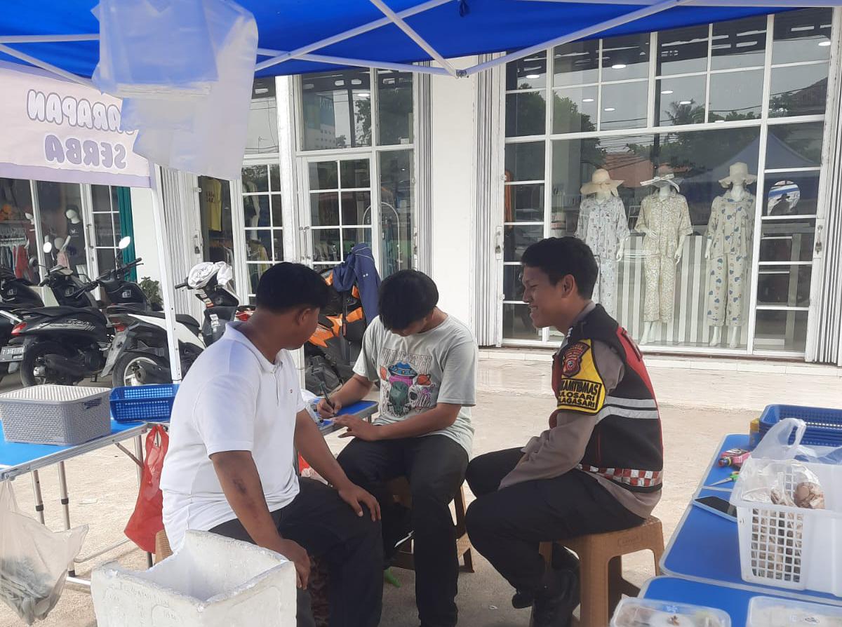 Cegah C3, Bhabinkamtibmas Polsek Telagasari Sebar Pesan Kamtibmas