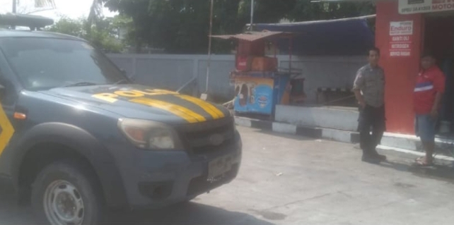 Polsek Jatisari Lakukan Patroli Sasaran SPBU Sukamaju