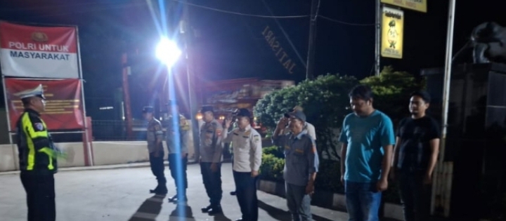 Polsek Jatisari Gelar Apel Gabungan Antisipasi Tawuran dan Gangguan Kamtibmas Lainnya