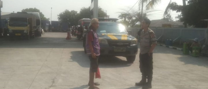Polsek Jatisari Lakukan Patroli Sasaran Objek Vital SPBU Sukamaju