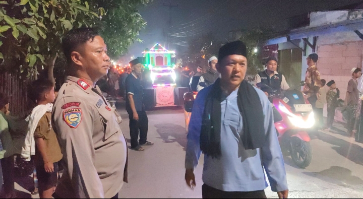 Ciptakan Situasi Kondusif, Polsek Klari Laksanakan Pengamanan Pawai Obor Tahun Baru Islam 1448 H