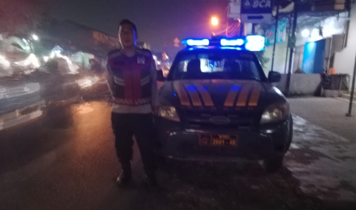 Antisipasi 3C dan Tawuran, Samapta Polsek Klari Patroli Malam sasaran Jalan Raya Klari
