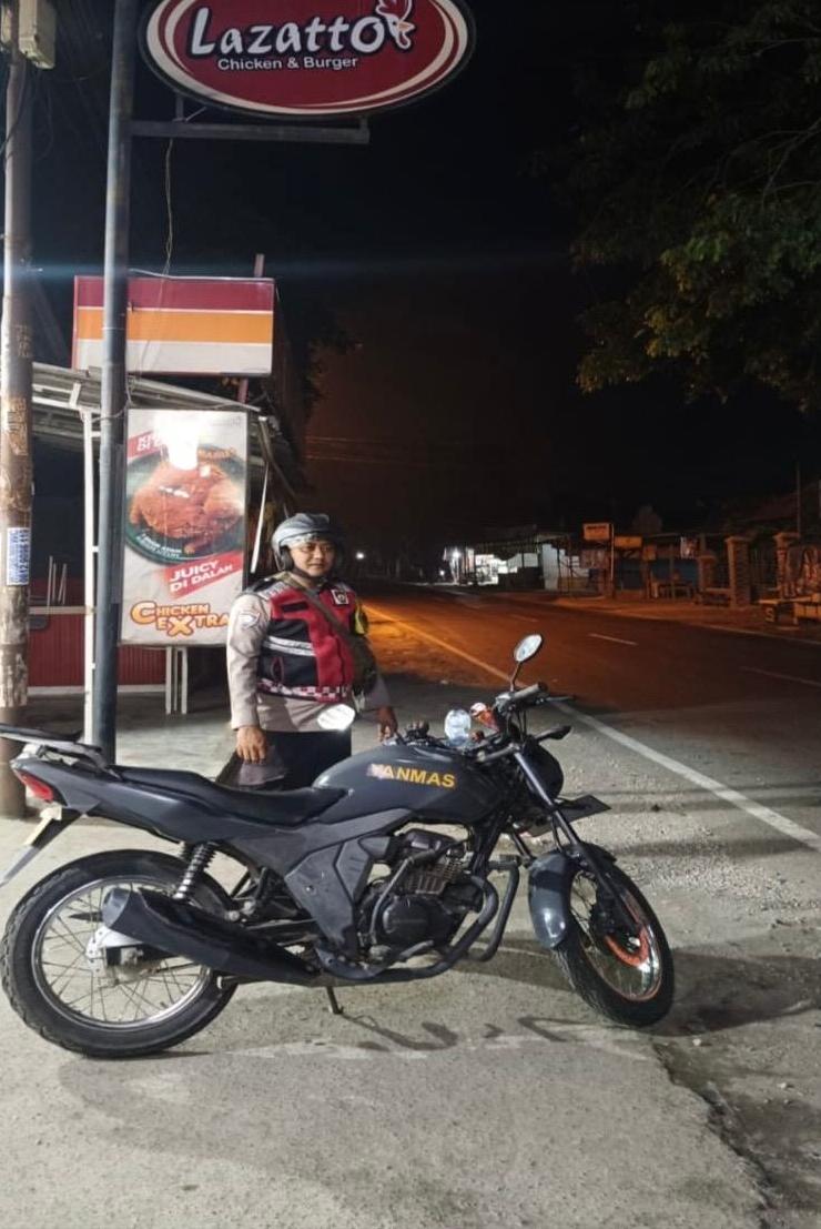Prekat Polsek Banyusari Giat Patroli Jalan Raya Antisipasi Kejahatan