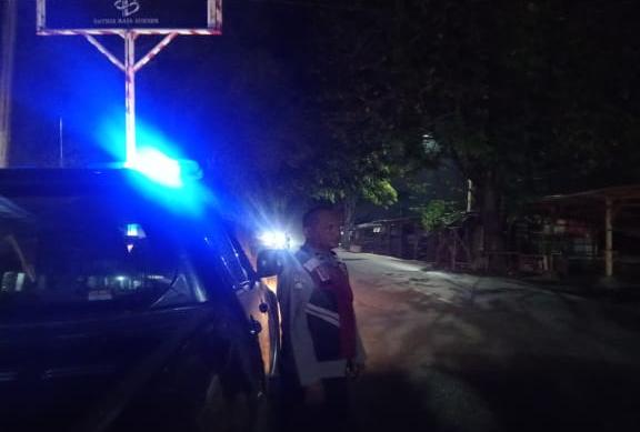 Polsek Telagasari Susuri Wilayah Perbatasan Cegah Gukamtibmas Malam