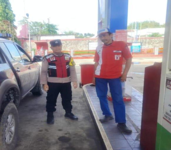 Kunjungi SPBU Gempol Patroli Prekat Polsek Banyusari di Siang Hari