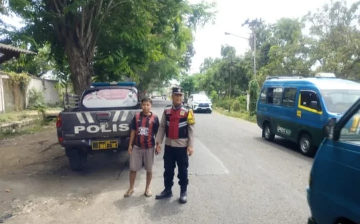Prekat Polsek Banyusari Giat Patroli Jalan Raya Antisipasi Kejahatan