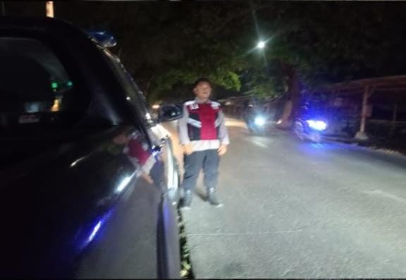 Cegah Kejahatan di Wilayah Perbatasan, Polsek Telagasari Gelar Patroli Malam