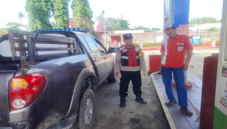Kunjungi SPBU Gempol Patroli Prekat Polsek Banyusari di Siang Hari