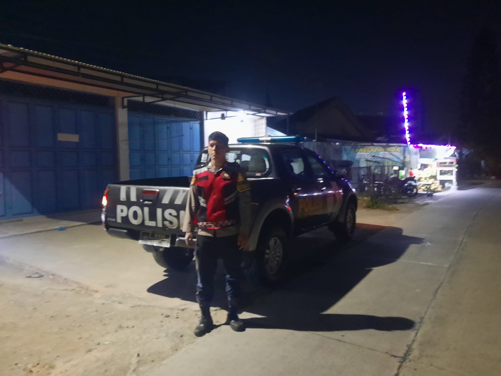 Jaga Kondusifitas Malam, Polsek Telagasari Laksanakan Patroli
