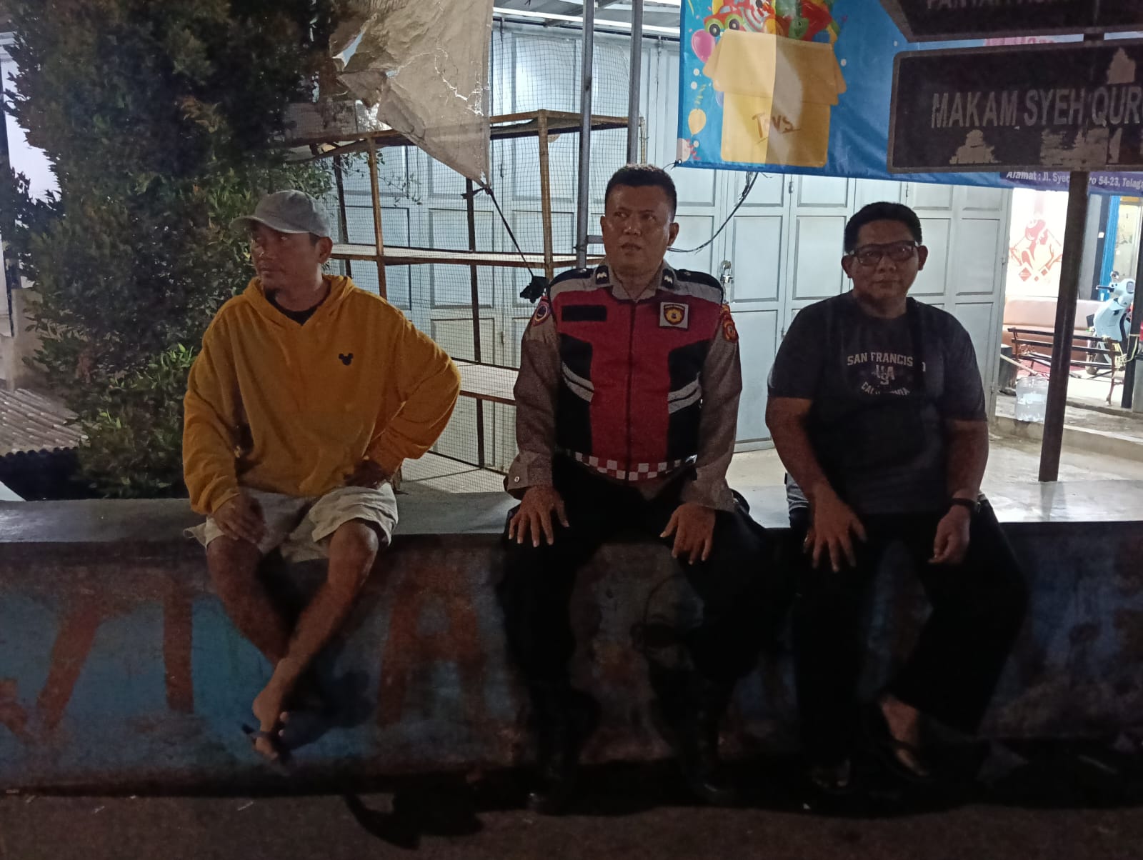 Bhabinkamtibmas Polsek Telagasari Laksanakan Siskamling, Antisipasi Gukamtibmas Bersama Warga Binaan