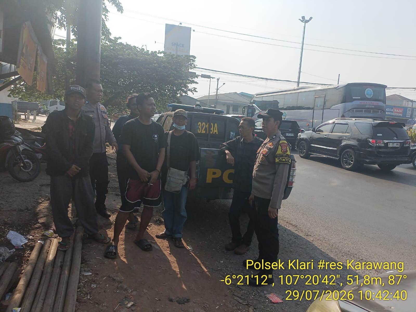 Antisipasi 3C dan Kejahatan Lain, Polsek Klari Lakukan Patroli Seputaran Jalan Raya Klari Kosambi